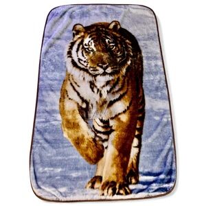 Tiger Print Plush Blanket 69”x 39”